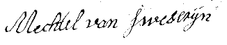 handtekening Mechtel van Sweserijn